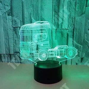 TD® New Truck 3D Night Light Touch Stereoskopisk Akryl Usb 3D Liten Bordslampa 6586