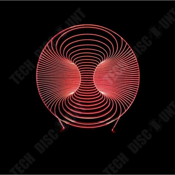 TD® 3D Optisk LED Nattljus 3D LED Nattljus Abstrakt Hallucination Den andra formen med 7 färger Ljus för LampYW502342