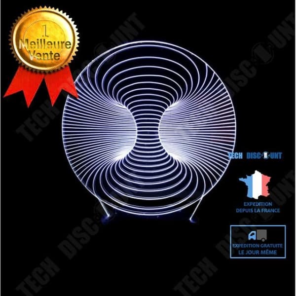 TD® 3D Optisk LED Nattljus 3D LED Nattljus Abstrakt Hallucination Den andra formen med 7 färger Ljus för LampYW502342