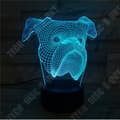 Miniatyrbild 2 av 4: TD® Nattlampa 3D Led-lampa Söt hundledd nattlampa 7 färger Ändrar Sharpei hundbordslampa Djurlampor Barn