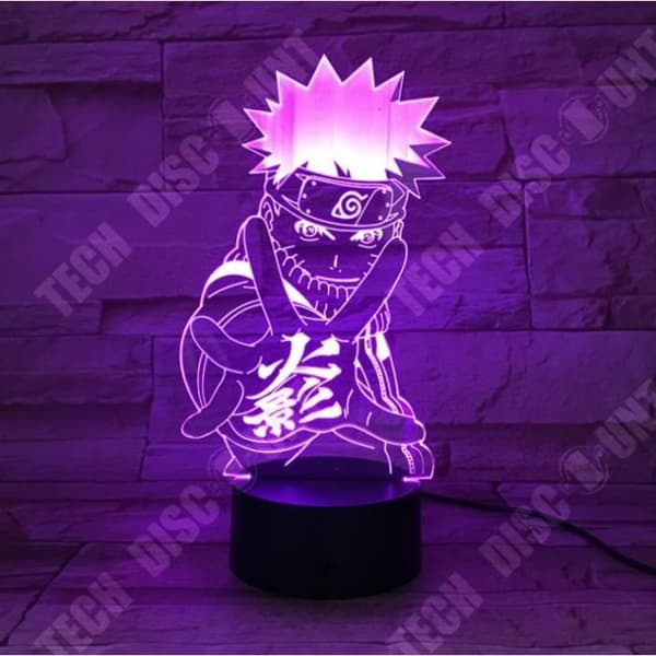 TD® Naruto formad pojke 3D nattljus LED 7 färg Touch bordslampa COS15700