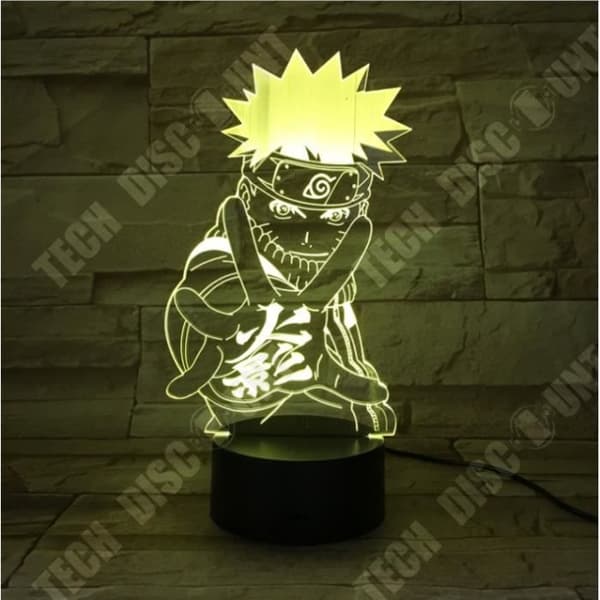 TD® Naruto formad pojke 3D nattljus LED 7 färg Touch bordslampa COS15700