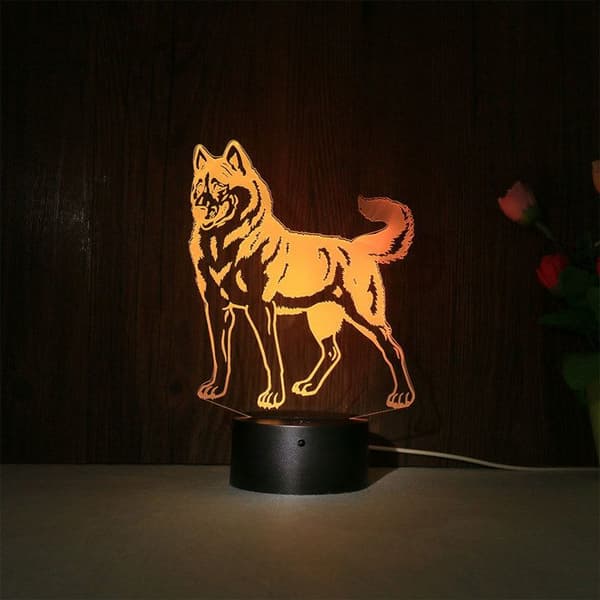 TD® 3D LED Nattljus Touch Fjärrkontroll sjuhastighetsdimande Akryl sänglampa