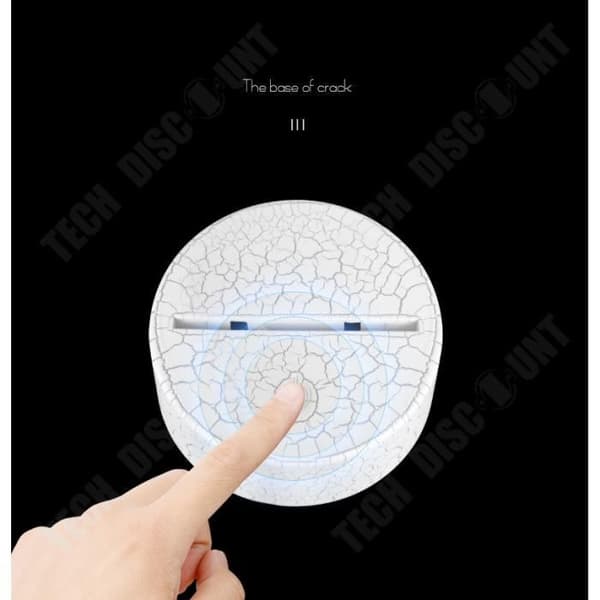 TD® färgstarka 3D Touch Night Light Pa-92