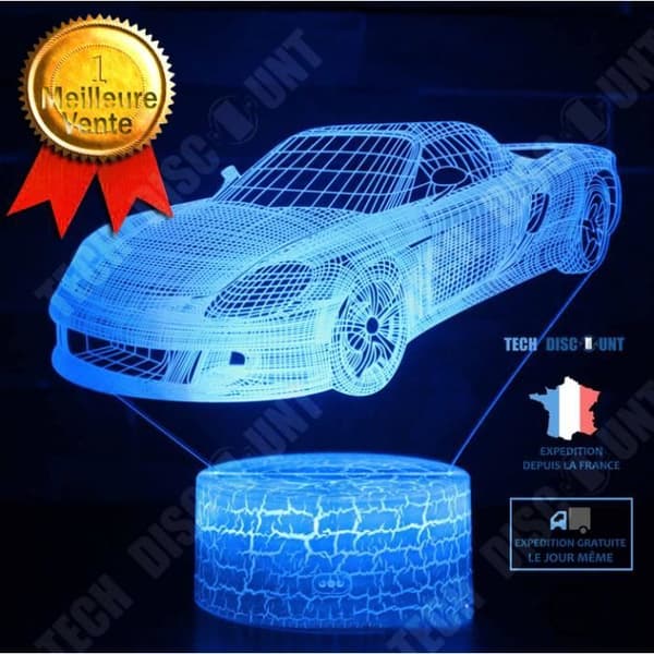 TD® färgglad 3D Touch Night Light Pa-90