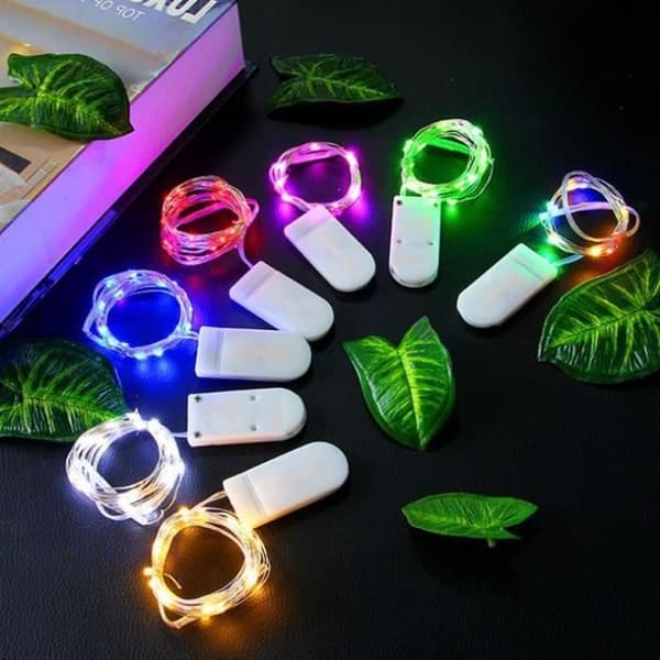 TD® Vattentät LED Koppartråd Stjärna Fairy Lights Christmas Fairy Lamp Bröllopsfest Dekor, Varmvit 2m An0