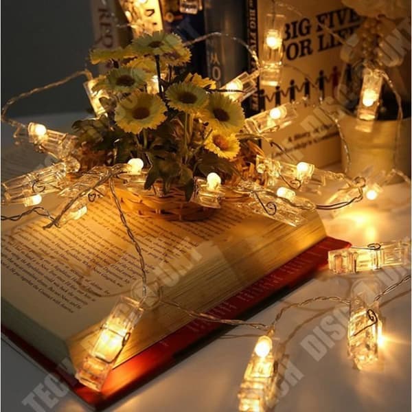TD® 20 LED-fotoklämmor Fairy Lights, LED-fotoklämmor Ljuskedjor Dekoration för foton, fest, bröllop (varmvitt)