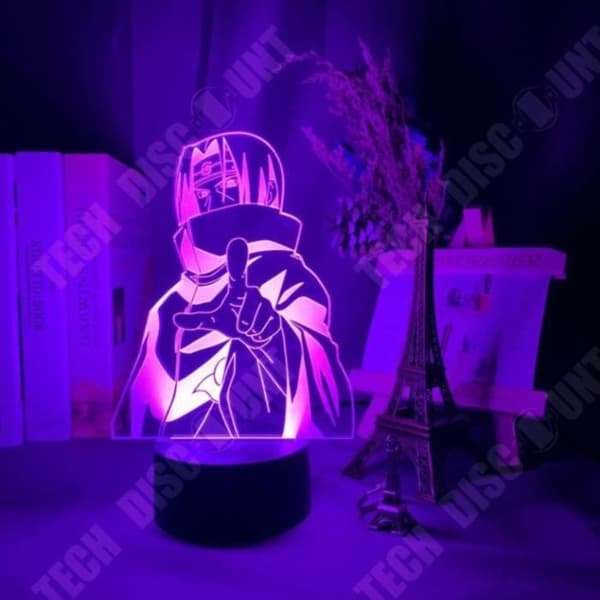 TD® 3D Night Light, 3D Led Night Light Naruto Uchiha Action 7 Colors Optical Touch Lamp
