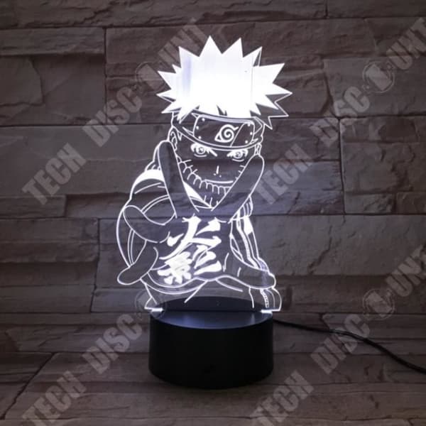 TD® Naruto lampa 3D nattlampa för pojke LED 7 färger Touch bordslampa present