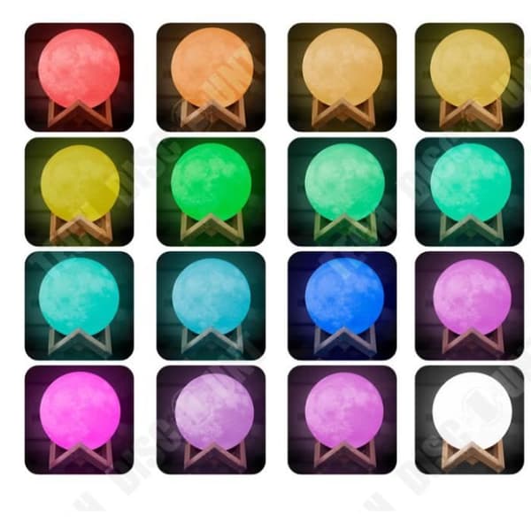 TD® Lampa 15CM 16 färger RGB med USB-fjärrkontroll