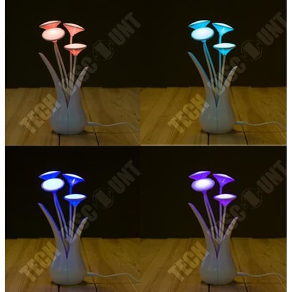 TD® Nattljus Färgglada odödliga blommor Casual Färgglad USB-laddning Färgskiftande dekoration Romantisk stämningsljus
