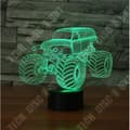 Miniatyrbild 2 av 4: TD® 3D Optical Illusion Lampa Led Nattljus 3D Led Nattljus 7 färger Ändrar Cool Beach Dune Buggy Bilbord AW60753