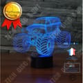 Miniatyrbild 1 av 4: TD® 3D Optical Illusion Lampa Led Nattljus 3D Led Nattljus 7 färger Ändrar Cool Beach Dune Buggy Bilbord AW60753