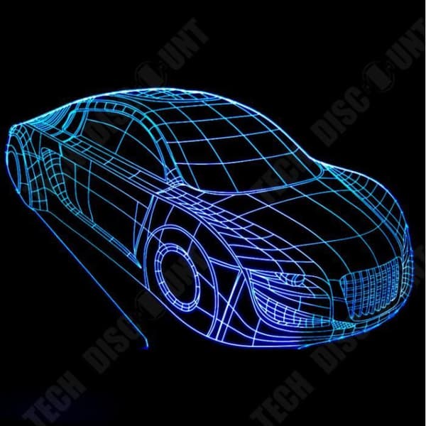 TD® xm13908-3D optisk illusion lampa led nattlampa 3D billampa 7 färg led nattlampor för barn Touch led usb