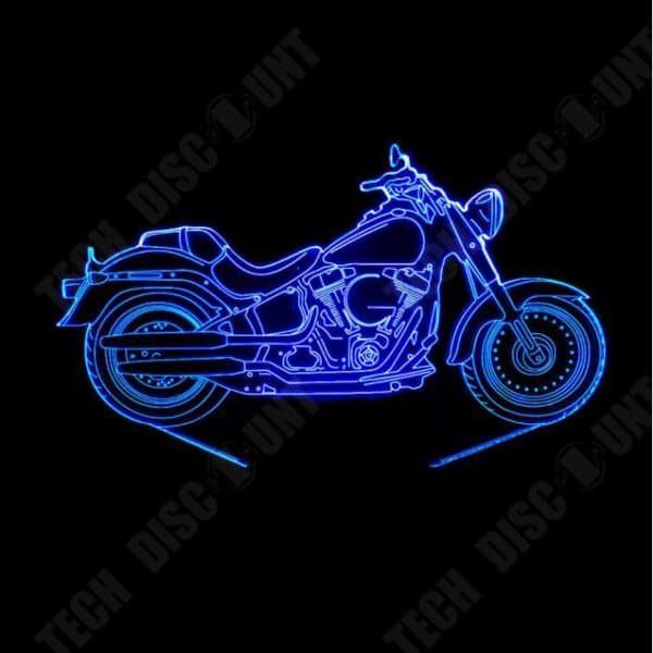 TD® Motorcykel Kreativ Färgglad 3D Touch Nattlampa Ny 3D bordsbordslampa