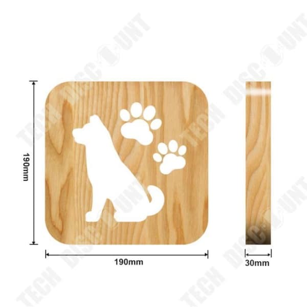 TD® Blandad BORDSLAMPA - 3D nattlampa Kreativ belysning Heminredning - Hund - gul QP™
