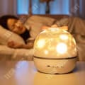 Miniatyrbild 2 av 2: TD® nattlampa för babyprojektor, stjärnklart musikljus för barn med 6 projektionsfilmer 360 graders rotationsprojektlampa