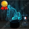 Miniatyrbild 1 av 4: TD® 3D färgstark nattlampa FKT49