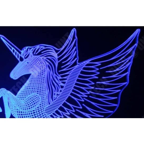 TD® Nice Dream 3D Unicorn Night Light för barn, USB LED-lampa för flickor Illusion Night Light, 16 färger som ändras med fjärrkontroll
