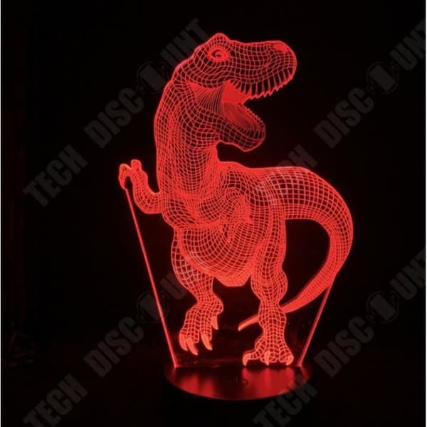 TD® 3D Nattljus Vit Illusion Nattljus 7 Touch-knappar LED-ljus YZZ81213008WH cbas