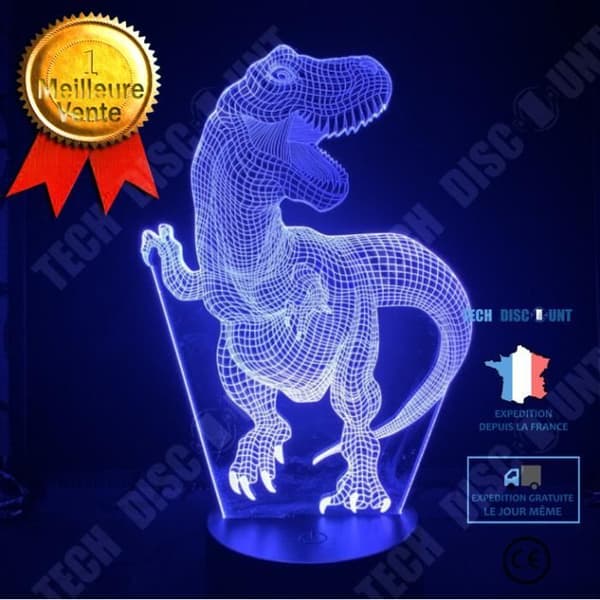 TD® 3D Nattljus Vit Illusion Nattljus 7 Touch-knappar LED-ljus YZZ81213008WH cbas