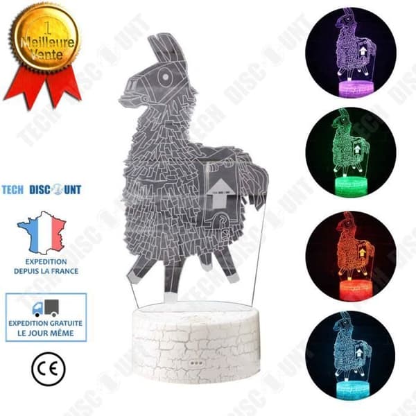 TD® Nattlampa Alpaca 3D Nattlampa Smart Home LED Färgglad skrivbordslampa USB-fjärrkontroll Nattlampa American Camel
