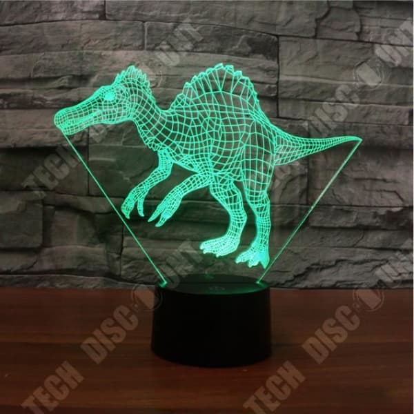 TD® 3D Nattljus Vit Illusion Nattljus 7 Touch-knappar LED-ljus YZZ81212004WH cbas