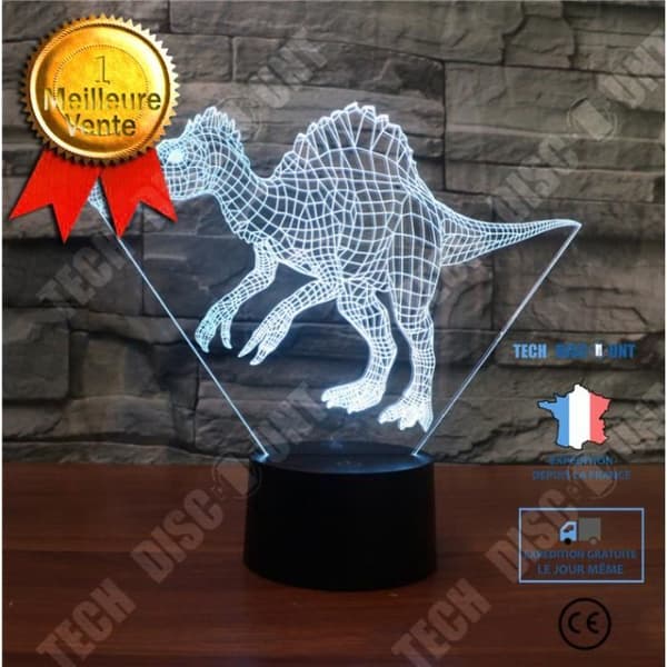 TD® 3D Nattljus Vit Illusion Nattljus 7 Touch-knappar LED-ljus YZZ81212004WH cbas