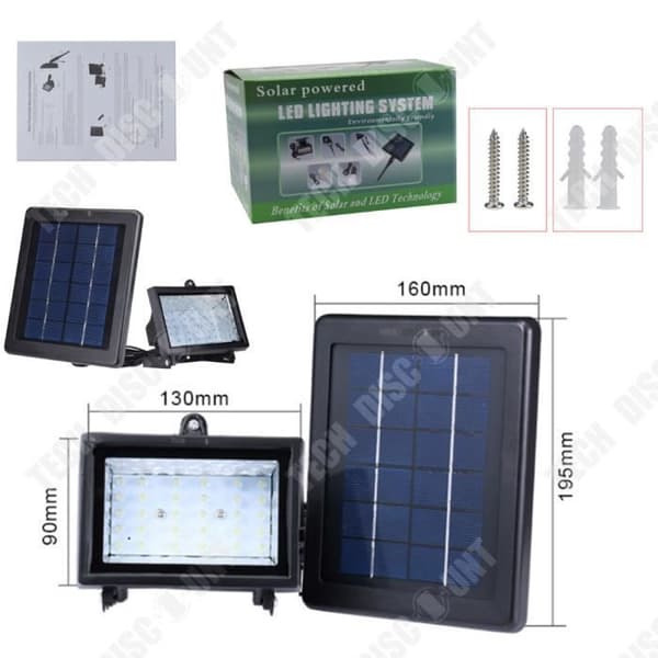 TD® Solar LED-lampa Utomhus Vattentät Automatisk Trädgårdskraft Ljus Belysning Energi Energisparande Dekorationsmark