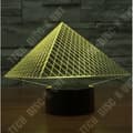 Miniatyrbild 2 av 4: TD® Pyramid 3D Akryl Stereo Vision Lampa 7 färgskiftande USB Sovrum Nattlampa Nattlampa Creative Vakantie Heminredning