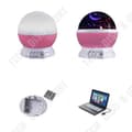 Miniatyrbild 2 av 4: TD® 360° Starry Sky Night Light - Batteri och USB-driven rosa