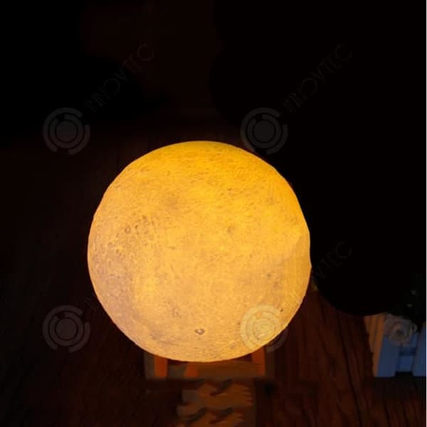 INNOVTEC 3D lunar moon lampa - 20cm - USB uppladdningsbar - Touch - Vit och flera färger