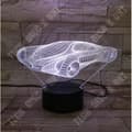 Miniatyrbild 2 av 4: TD® Nattlampa 3D Led Illusion Racingbil Modell Nattlampa Led 7 Färger Bordslampa