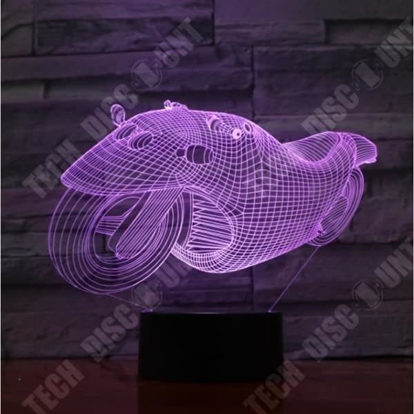TD® 3D Optisk LED-nattljus Dynamisk 3D LED-nattlampa med 7 ljusfärger för lampdekoration Fantastisk visualisering