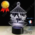 Miniatyrbild 1 av 4: TD® 3D optisk LED nattlampa 3D karuselllampa 7 färgled nattlampor för barn Touch LED USB bord Baby nattlampa nattlampa