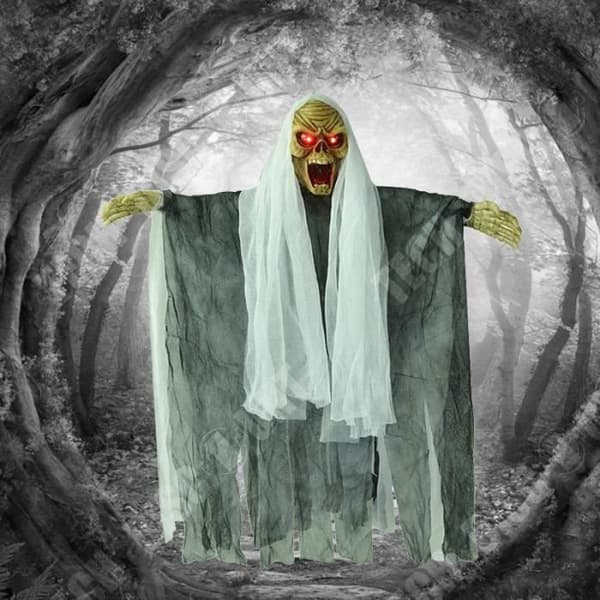 TD® Halloween Dekoration Skalle Elektriskt glödande hängande spöke - Spöke Haunted House Skräck