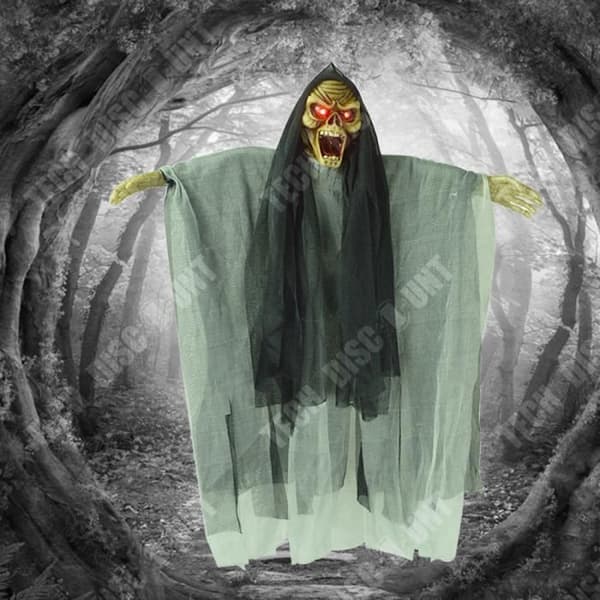 TD® Halloween Dekoration Skalle Elektriskt glödande hängande spöke - Spöke Haunted House Skräck