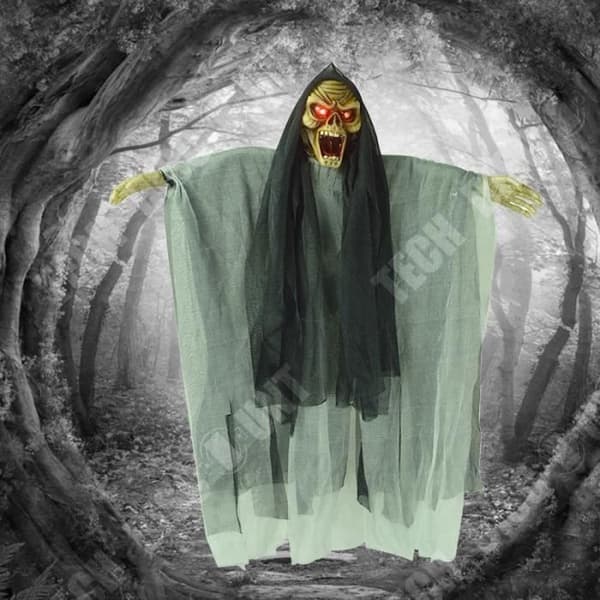 TD® Halloween Dekoration Skalle Elektriskt glödande hängande spöke - Spöke Haunted House Skräck