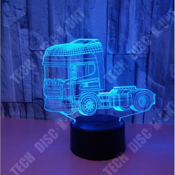 TD® Creative Truck 3D Stereo Vision Touch Night Light