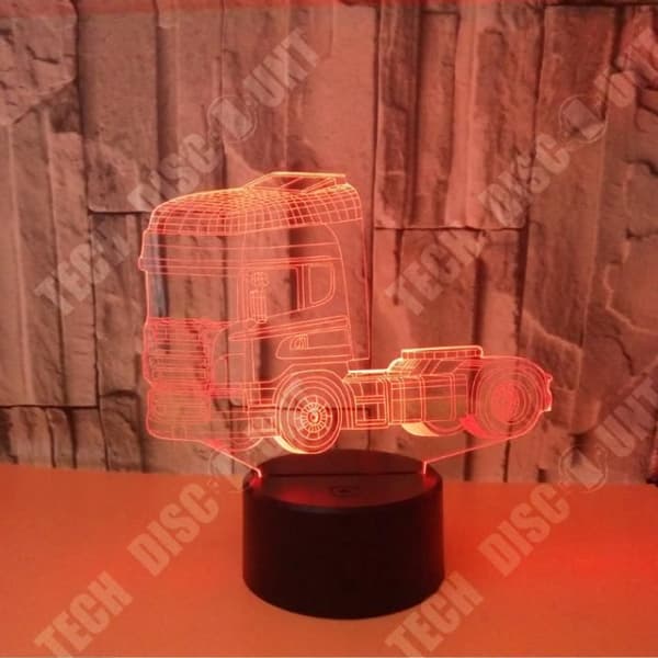 TD® Creative Truck 3D Stereo Vision Touch Night Light