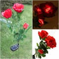 Miniatyrbild 3 av 4: TD® Solar Garden Light 3 LED Rose Blomma Formad Stake Light Lighting Blomformad lampa för extern belysning