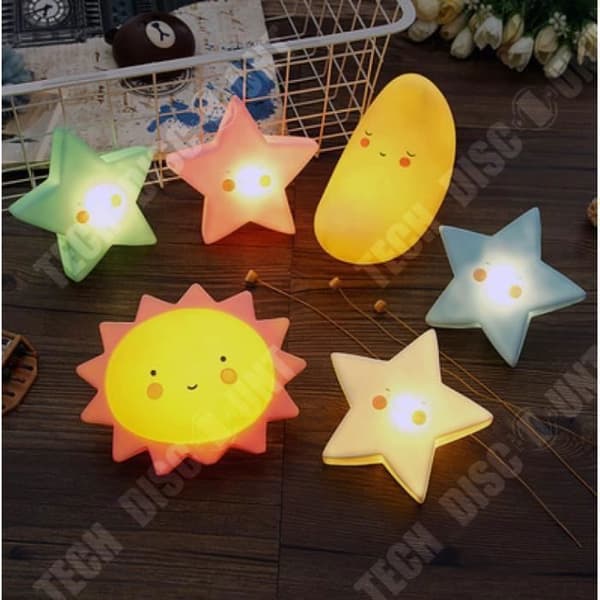 TD® Baby Night Light Night Light Baby sänglampa i form av måne och stjärnor