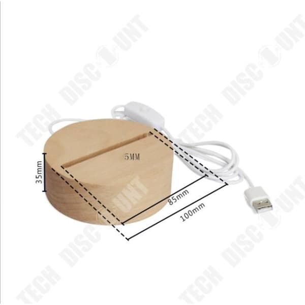 TD® Romantic LED Akryl Nattlampa Akrylmönster Panellampor USB Port 3W 4,5V (3D Nattljus)