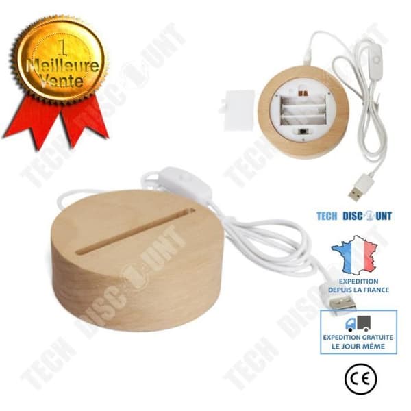 TD® Romantic LED Akryl Nattlampa Akrylmönster Panellampor USB Port 3W 4,5V (3D Nattljus)