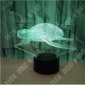 Miniatyrbild 2 av 4: TD® Turtle 3D Night Light 3D Colorful Light Touch 3D LED visuellt ljus
