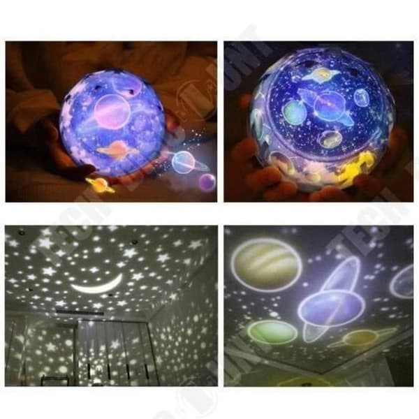 TD® Nattlampa barnrumsdekoration interiör kosmos stjärna projektor funktion projektion stjärnhimmel ljuseffekt