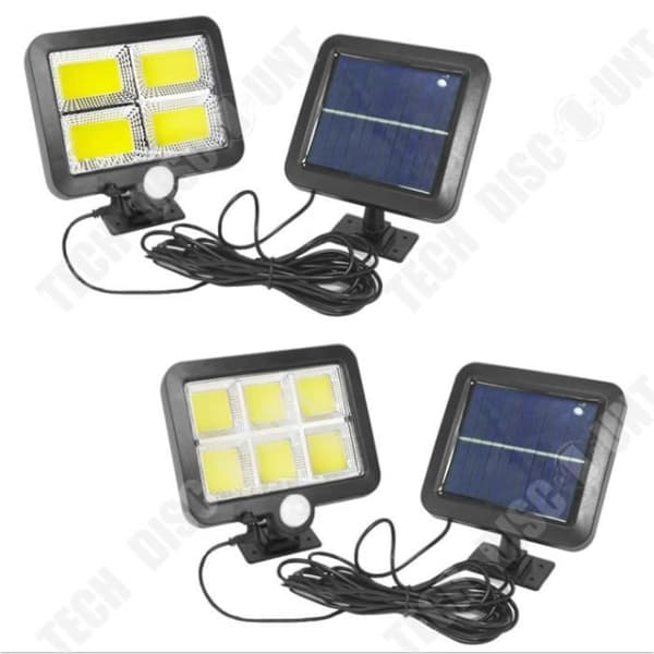 TD® 100 Solar LEDs Utomhus solljus för trädgårdssäkerhet Nattvägg Split Solar Lampa