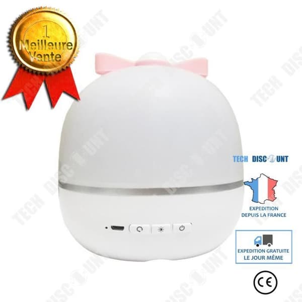 TD® Baby Night Light-projektor, stjärnklart musikljus för barn med 6 projektionsfilmer 360 graders rotationsprojektionslampa