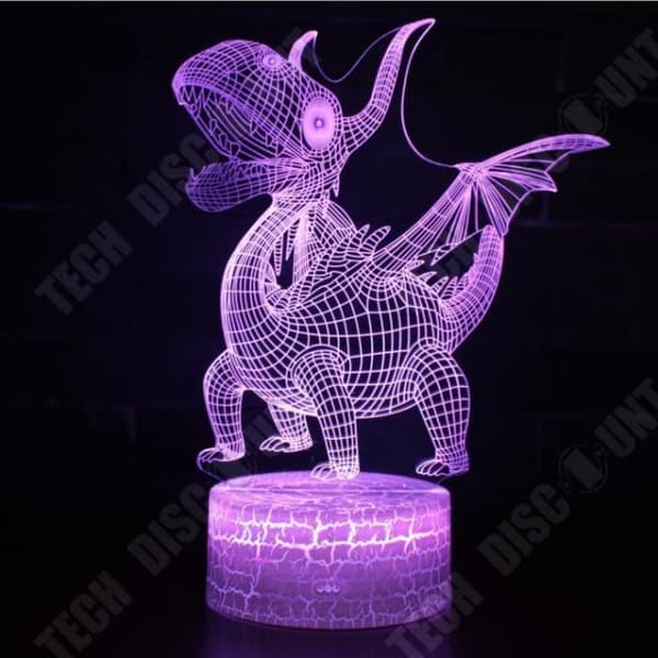 TD® Vitfärgad 3D Touch Nightlight
