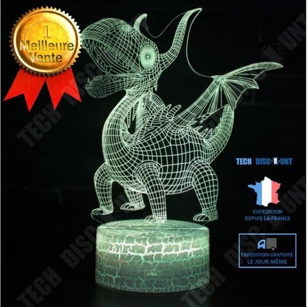 TD® Vitfärgad 3D Touch Nightlight